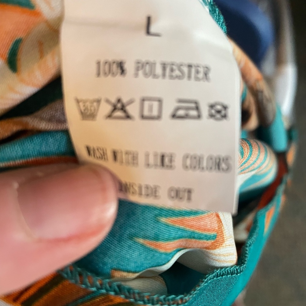 Tropical Floral Jumpsuit in Teal and Orange NWOT - Picture 7 of 8